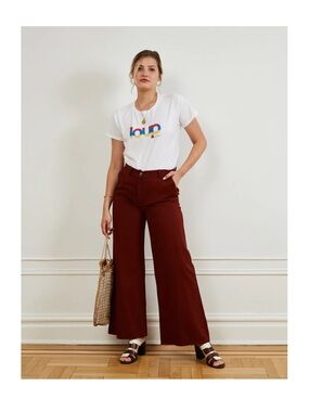 Loup Burgundy Wide-Leg Pants